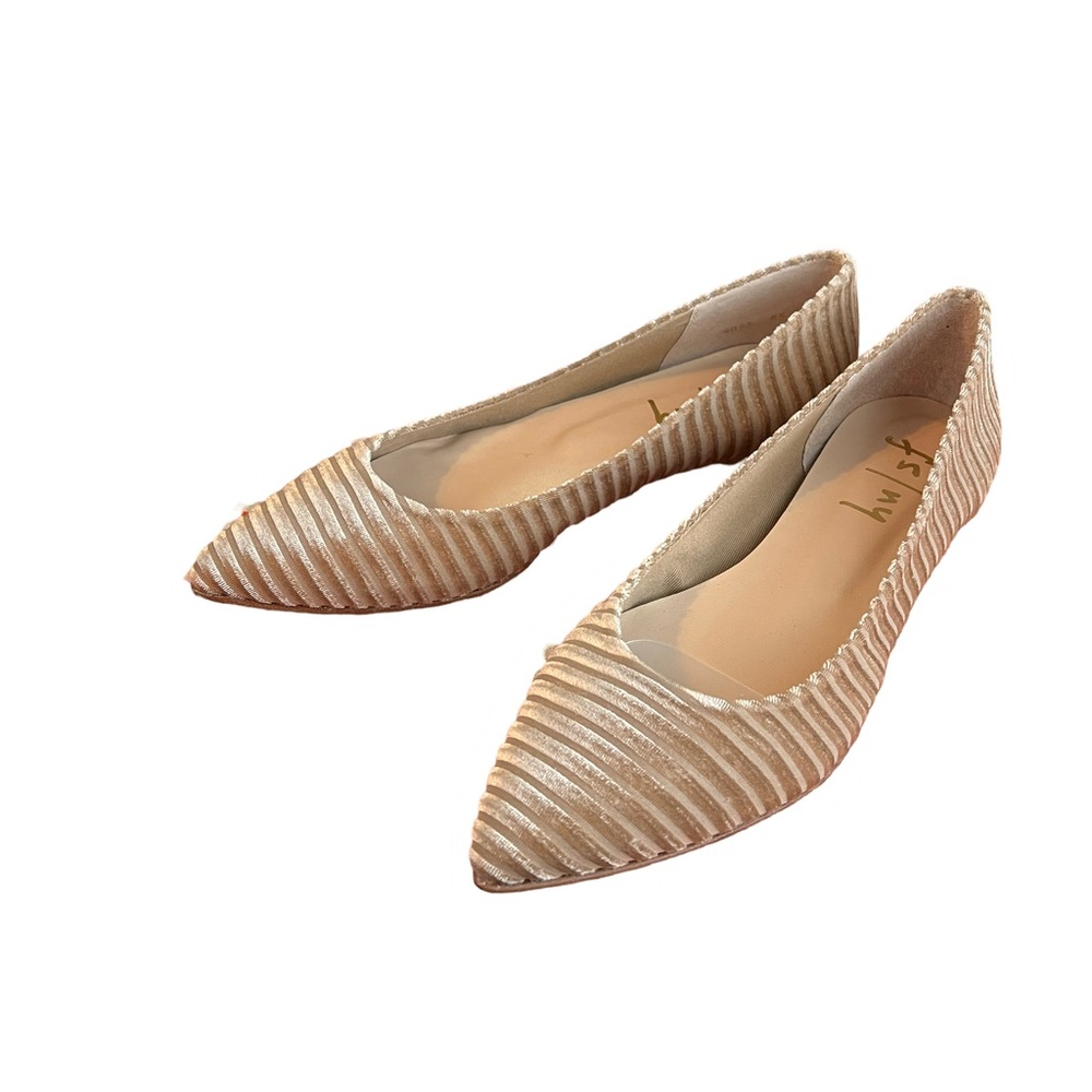 French Sole NY Elka Camel Bremen velvet Flats NEW Size 8.5